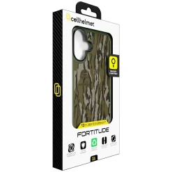 cellhelmet Fortitude Series MagSafe Phone Case for iPhone 16 Plus, Shock Absorbing, Mossy Oak Bottom Lands (CF-105-MO)