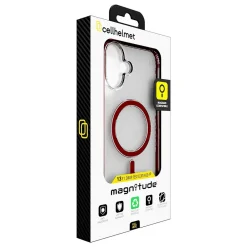 cellhelmet Magnitude Series MagSafe Phone Case for iPhone 16 Plus, Shock Absorbing, Lava Red (CM-105-LR)