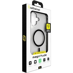 cellhelmet Magnitude Series MagSafe Phone Case for iPhone 16 Plus, Shock Absorbing, Onyx Black (CM-105-BLK)