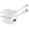 cellhelmet Single-USB Wall Charger with USB-C to USB-A Round Cable, 3 ft., 2.4-Amp, White (WALL-2.4+R-C-A-W)