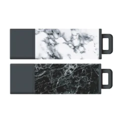 Discount Centon DataStick Pro2 64GB USB 3.2 Type A Flash Drive, Marble Stormy/Marble Onyx, 2/Pack (C1-U3T026-64G-2)