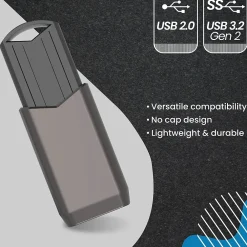 Best Centon DataStick PUSH 512GB USB 3.2 Gen 2 Flash Drive, Graphite (S1-U3.2J2-512G)