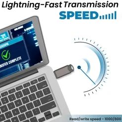 Best Centon DataStick PUSH 512GB USB 3.2 Gen 2 Flash Drive, Graphite (S1-U3.2J2-512G)