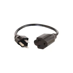 C2G Cables to Go C2G 25' NEMA 5-15P to NEMA 5-15R Outlet Saver Power Extension Cord, Black