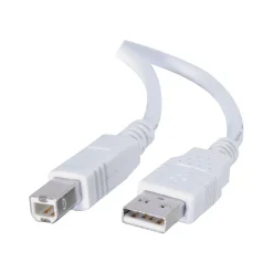 C2G Cables to Go 6.6' USB A to USB B Cable, Male to Male, White (13172)