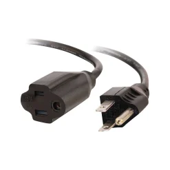 C2G Cables to Go C2G 6ft 18 AWG Outlet Saver Power Extension Cord (NEMA 5-15P to NEMA 5-15R) Power Extension Cable 6 Ft