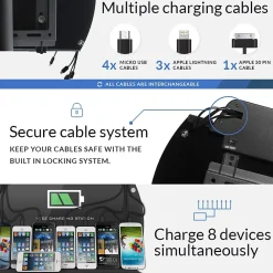 USB Charging Station for Most Smartphones, Black (CT-300061)<ChargeTech Best