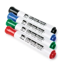 Markers|CLI Charles Leonard Barrel Style Low Odor Dry Erase Markers, Chisel Tip, Assorted Colors, 4 Per Pack, 12 Packs (CHL47814-12)