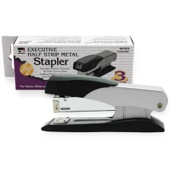 Staplers|CLI Charles Leonard Executive Half Strip Metal Stapler, 30 Sheet Capacity, Gray/Black, Pack of 6 (CHL82405-6)