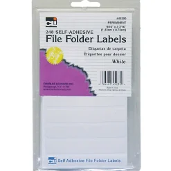 Labels|CLN Charles Leonard File Folder Labels, White, 6 packs of 248 (CHL45235)