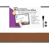 Dry Erase*CLI Charles Leonard Magnetic Dry Erase Whiteboard/Cork board ,Tin Frame, 17" x 23" (CHL35415)