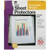 Sheet Protectors|CLN Charles Leonard Sheet Protector, Lightweight, 8-1/2" x 11", Clear, 50/Box, 4 Boxes/Bundle (CHL48145)