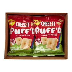 Cheez-It Puff'd Snack Crackers, White Cheddar, 3 Oz., 6/Carton (2410000024)