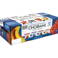 Chobani Greek Yogurt Variety Pack, 5.3 oz., 16/Pack (01153)