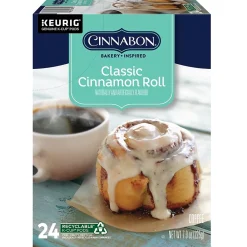 Cinnabon Classic Cinnamon Roll Coffee Keurig® K-Cup® Pods, Light Roast, 24/Box (6305)