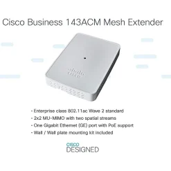 Discount Cisco 100 802.11ac 2x2 Wave 2 Mesh Extender, Wall-Plug, Gray (CBW143ACM-B-NA)