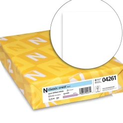 Resume Paper*Neenah Paper CLASSIC CREST® Paper, 8 1/2" x 11", 70 lb., Smooth Paper, Avon Brilliant White, 500/Ream