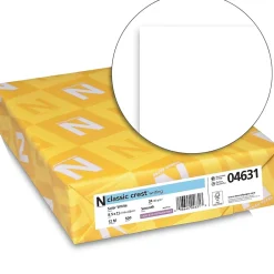 Resume Paper*Neenah Paper CLASSIC CREST® Writing Paper, 8 1/2" x 11", 24 lb., Smooth Finish, Solar White, 500/Ream (04631)