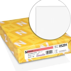 Resume Paper*Neenah Paper CLASSIC® Linen Paper, 8 1/2" x 11", 70 lb., Linen Finish, Avon Brilliant White, 500/Ream