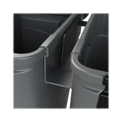 FlexE Plastic Dual-Stream Recycling Station, 100 Gallon, Gray (FX100B-GY2-W-BK-R-BE)<CleanRiver Outlet