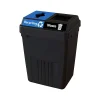 FlexE Plastic Dual-Stream Recycling Station, 50 Gallon, Black (FX50A-BK2-R-BE-W-BK)<CleanRiver Clearance