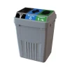 FlexE Plastic Trash & Recycling Bin Combo, 50 Gallon, Gray (FX50A-GY3-R-BE-W-BK-C-GN)<CleanRiver Clearance