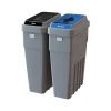 LeanStream Plastic Dual-Stream Recycling Station, 46 Gallon, Gray (LS2-001)<CleanRiver Discount