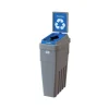 LeanStream Plastic Single-Stream Recycling Station, 23 Gallon, Gray (LS1B-005)<CleanRiver Hot