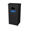 PD Plastic Outdoor Recycling Bin, 35 Gallon, Black (XD35-1-R-BK)<CleanRiver Discount