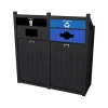 PTZ Dual-Stream Recycling Station, 72 Gallon, Black (TXZ72-2-WR-BK)<CleanRiver Sale