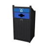 PTZ Plastic Recycling Bin, 36 Gallon, Black (TXZ36-1-R-BK)<CleanRiver Online