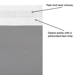 Clearance Partners Brand Clear View Poly Mailers, 6" x 9", Clear/White, 100/Case