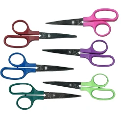 Scissors|Charles Leonard CLI 5" Stainless Steel Kid's Scissors, Pointed Tip, Assorted Colors, 36/Pack (CHL77505-36)