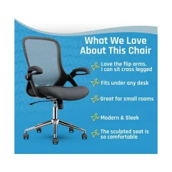 Office Chairs*Click365 Ergonomic Fabric/Mesh Swivel Task Chair, (CCHR10003B) Gray
