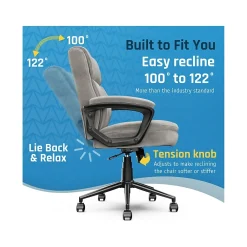 Ergonomic Chairs*Click365 Transform 2.0 Ergonomic Fabric Swivel Desk Chair, (CCHR10007D) Gray