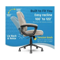Ergonomic Chairs*Click365 Transform 1.0 Ergonomic Fabric Swivel Desk Chair, (CCHR10001D) Beige
