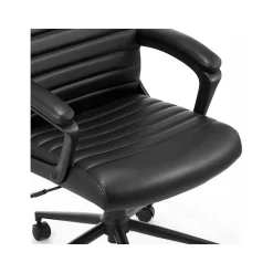 Office Chairs*Click365 Transform 3.0 Ergonomic Bonded Leather Swivel Desk Chair, (CCHR10008B) Black