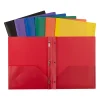 Pocket Folders|C-Line Heavy Duty 3-Hole Punched 2-Pocket Portfolio Folders, Assorted Colors (CLI33960)