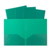 Pocket Folders|C-Line Heavy Duty 2-Pocket Portfolio Folder, Green (CLI33953)