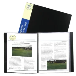 Sheet Protectors|C-Line Presentation Book with Sheet Protector, 24 Pockets, Letter, Black (CLI33240)