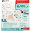 Sheet Protectors|C-Line Standard Weight Sheet Protectors, 11" x 8-1/2", Clear, 50/Box (62037)