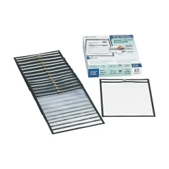 Sheet Protectors|C-Line Vinyl Job Ticket Holders, 8-1/2" x 11", Clear with Black Edges25/Box (46911)
