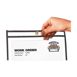 Sheet Protectors|C-Line Vinyl Job Ticket Holders, 8-1/2