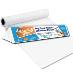Dry Erase*All Things Cling Cling-rite Removable Dry Erase Sheets Roll, 100' Roll, White (CGS1003CLINGRITE)