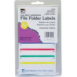 Labels|CLN File Folder Labels, Assorted Colors, 6 Labels/Sheet, 248 Sheets/Pack (CHL45200)