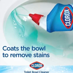 Disinfecting Toilet Bowl Cleaner with Bleach, Rain Clean Scent, 24 Oz., 2/Pack (00273)<Clorox Best