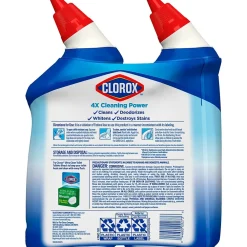 Disinfecting Toilet Bowl Cleaner with Bleach, Rain Clean Scent, 24 Oz., 2/Pack, 6 Packs/Carton (30924)<Clorox Best