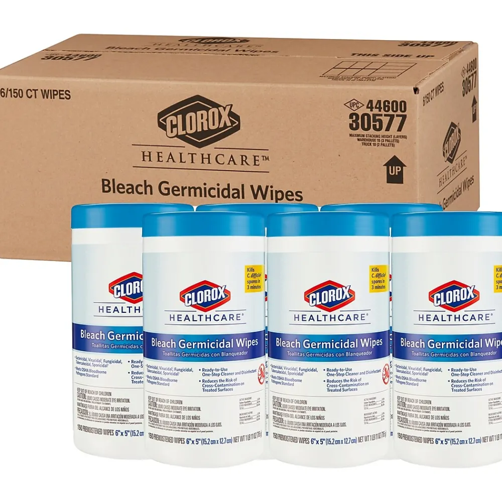 Disinfecting Wipes, 150/Canister, 6 Canisters/Carton<Clorox Clearance
