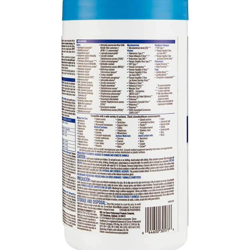 Disinfecting Wipes, 150/Canister, 6 Canisters/Carton<Clorox Clearance