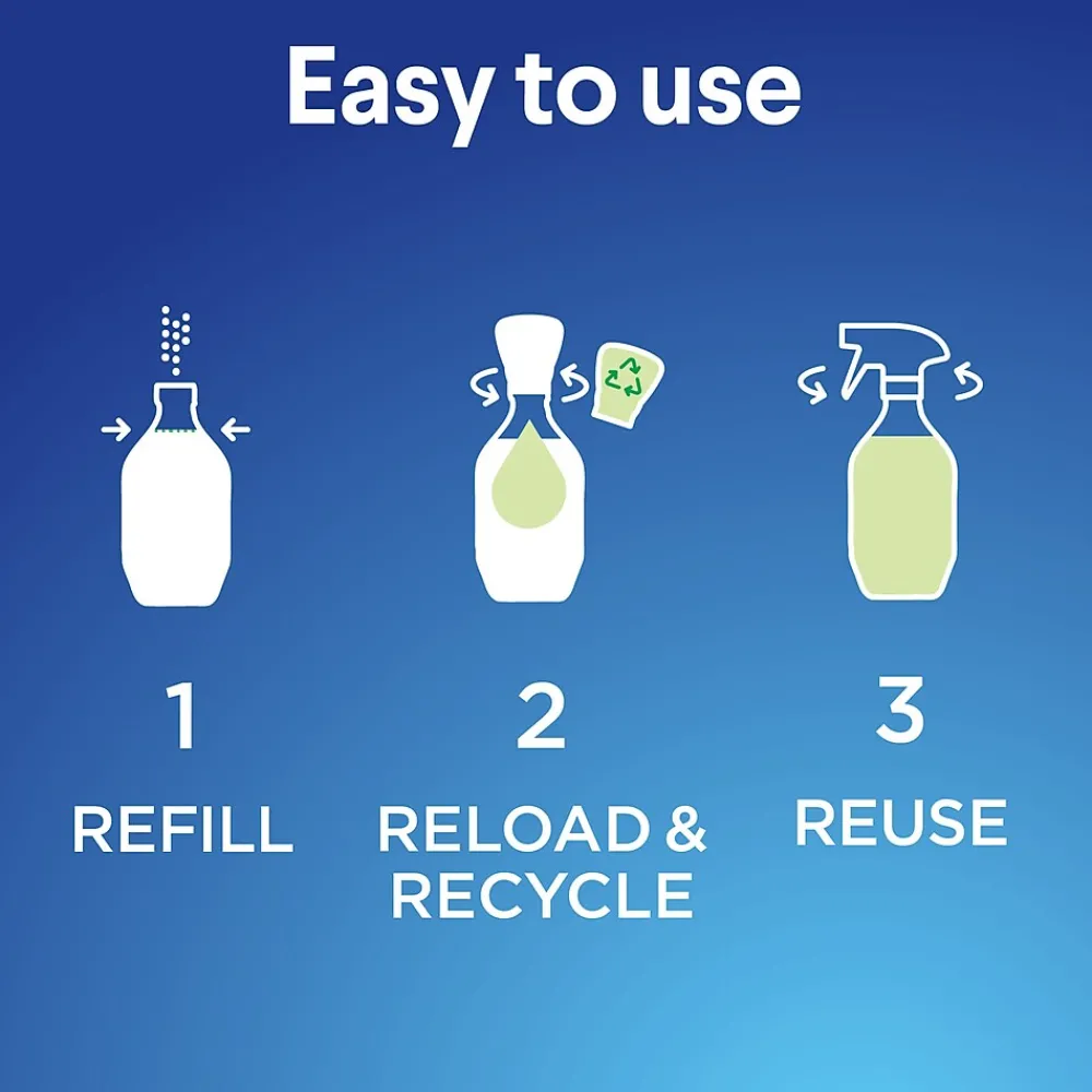 Multi-Purpose Cleaning Spray System Starter Kit, 1 Spray Bottle and 1 Refill, Crisp Lemon, 1.13 fl. oz. (60160)<Clorox Hot